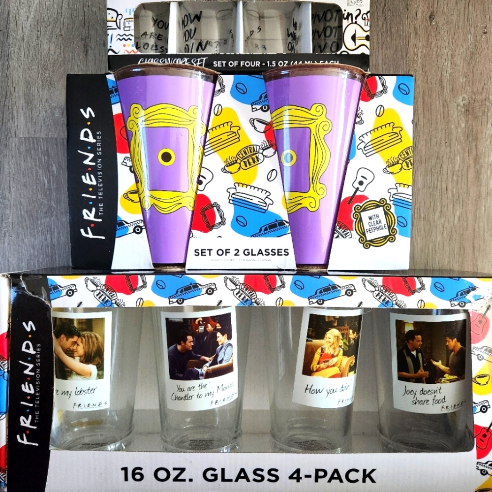 FRIENDS themed glassware